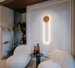 Applique murale, Ra Wall longue, or, 3000K, 1800lm L25,5cm, H110cm - Darmes