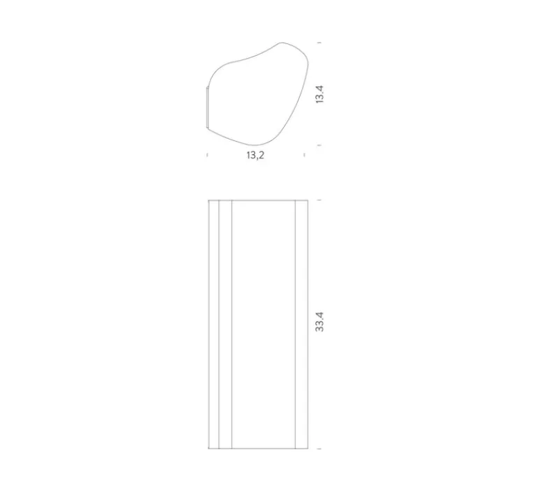 Applique*Nemo Lighting Applique murale, Radieuse, réédition Le Corbusier, , L33,4cm, H13,4cm - bleu