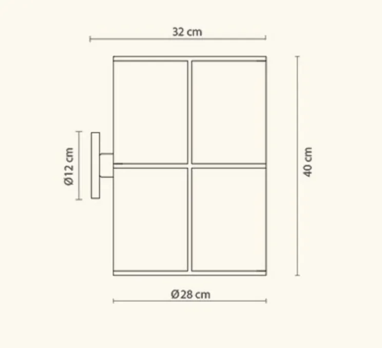 Applique murale, Rania, base noir, abat-jour beige, Ø28cm, H40cm - Robin