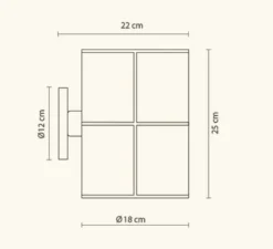 Applique*Robin Applique murale, Rania, , Ø18cm, H25cm - blanc