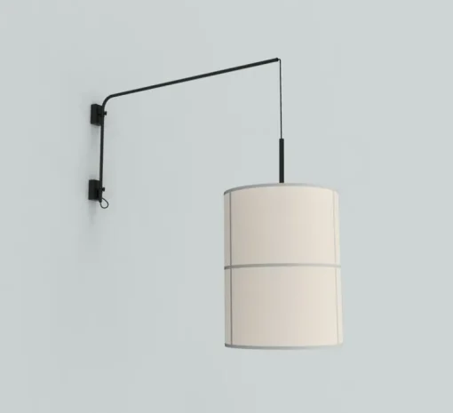 Applique murale, Rania single arm, crème, L38cm, H94cm - Robin