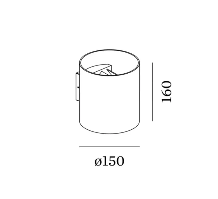 Applique murale, Ray 4.0 LED, or, LED, dim, 3000K, 690 lm, H16cm, Ø15cm - Wever&Ducré