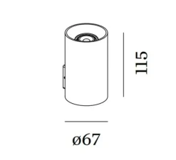 Applique murale, Ray mini 1.0, or, Ø6,7cm, H11,5cm - Wever&Ducré