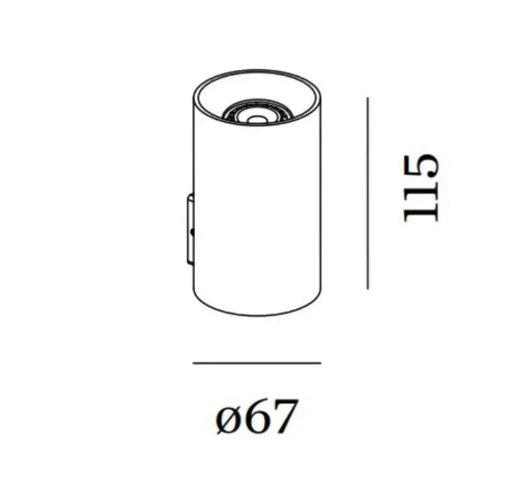 Applique murale, Ray mini 1.0, or, Ø6,7cm, H11,5cm - Wever&Ducré