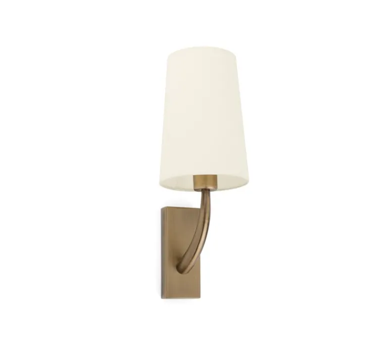 Applique*Faro Applique murale, Rem, , L16,5cm, H47cm - vieil or, beige