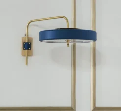 Applique murale, Revolve , bleu, LED, Ø65cm, H31cm - Bert Frank