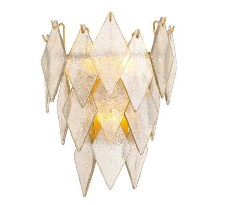 Applique*Eichholtz Applique murale, Rhombus, , L27cm, H36cm - laiton antique, verre