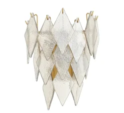 Applique*Eichholtz Applique murale, Rhombus, , L27cm, H36cm - laiton antique, verre