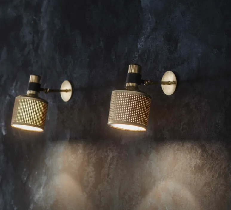 Applique*Bert frank Applique murale, Riddle Single, , Ø12cm, H19cm - laiton, noir