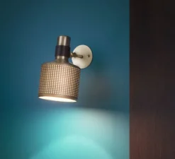 Applique*Bert frank Applique murale, Riddle Single, , Ø12cm, H19cm - laiton, noir