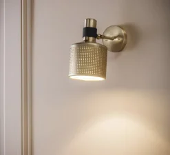 Applique*Bert frank Applique murale, Riddle Single, , Ø12cm, H19cm - laiton, noir