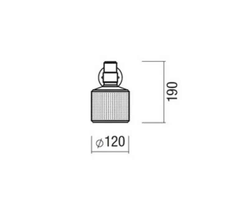 Applique*Bert frank Applique murale, Riddle Single, , Ø12cm, H19cm - laiton, noir