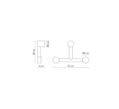 Applique*Robin Applique murale, Rigoberta indirect trio, , LED, 3000K, 1840 lm, L45cm, H29cm - blanc mat
