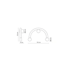 Applique*Robin Applique murale, Rigoberta indirect curved, , LED, 3000K, 1840 lm, L50cm, H32cm - blanc mat