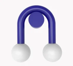 Applique murale, Rigoberta direct super curved, bleu outremer, L26cm, H23cm - Robin