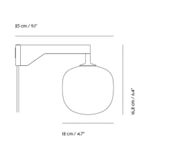 Applique*Muuto Applique murale, Rime, , L23cm, H12cm - orange