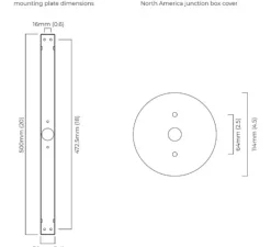Applique*CTO lighting Applique murale, Ring Tall, , Ø12cm, H54cm - argent