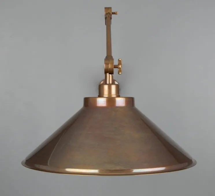 Applique murale, Rio, réglable, laiton antique, L38cm, H32cm - Mullan Lighting