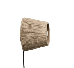 Applique murale, Ro, Wall Closed, jute, Ø23cm, H15cm - Made by Hand