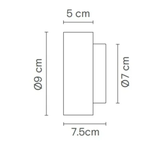 Applique*Robin Applique murale, Rock 9, , IP44, LED, 3000K, 350 lm, Ø9cm, H7,5cm - blanc