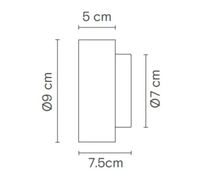 Applique*Robin Applique murale, Rock 9, , IP44, LED, 3000K, 350 lm, Ø9cm, H7,5cm - blanc