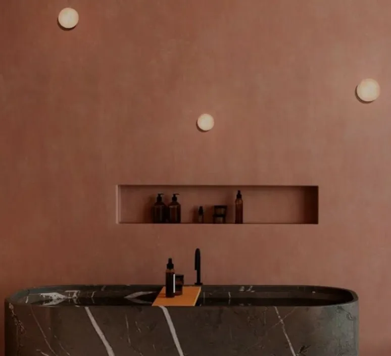 Applique*Robin Applique murale, Rock, , LED, 3000K, 350 lm, L9cm, H9cm - Albâtre