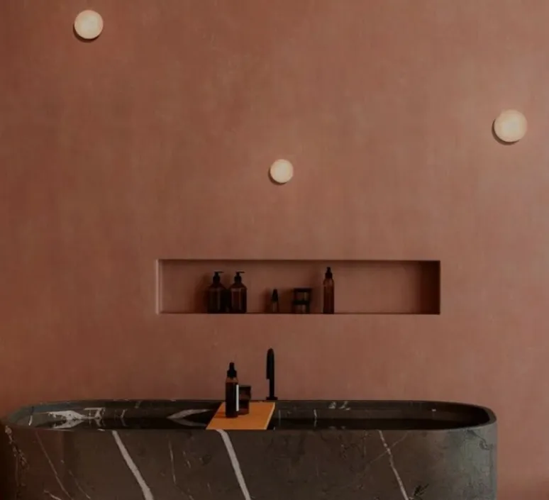 Applique*Robin Applique murale, Rock IP44, , IP44, LED, 3000K, 350lm, L14cm, H14cm - Albâtre