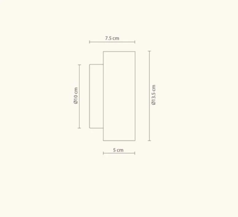 Applique*Robin Applique murale, Rock IP44, , IP44, LED, 3000K, 350lm, L14cm, H14cm - Albâtre