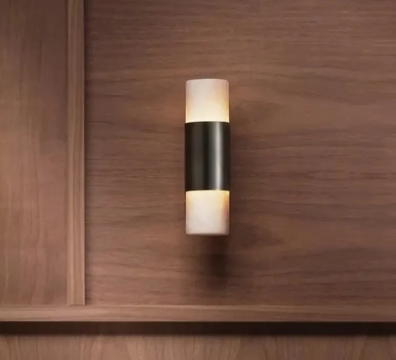 Applique*CTO lighting Applique murale, Roma, , LED, 2700K, L5,4cm, H8,5cm - bronze et albâtre