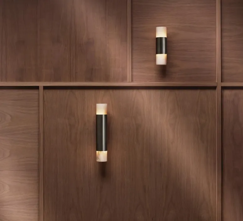 Applique*CTO lighting Applique murale, Roma, , LED, 2700K, L5,4cm, H8,5cm - bronze et albâtre