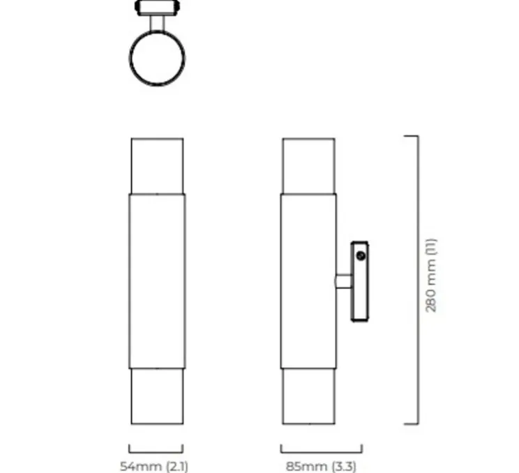 Applique murale, Roma Tall, bronze et albâtre, LED, 2700K, L5,4cm, H8,5cm - CTO lighting