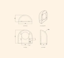 Applique*Margaux Keller Collections Applique murale, Roucaou, , L11,8cm, H11cm - bronze texturé