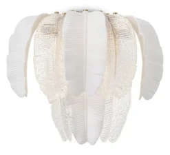 Applique*Eichholtz Applique murale, Saint Lucia, , L45cm, H35,5cm - blanc, verre texturé