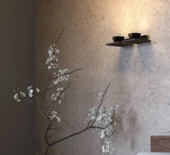 Applique*Lumen Center Italia Applique murale, Sakè 1, , LED, 2700K, 1980 lm, Ø21cm, H8cm - noir et noyer