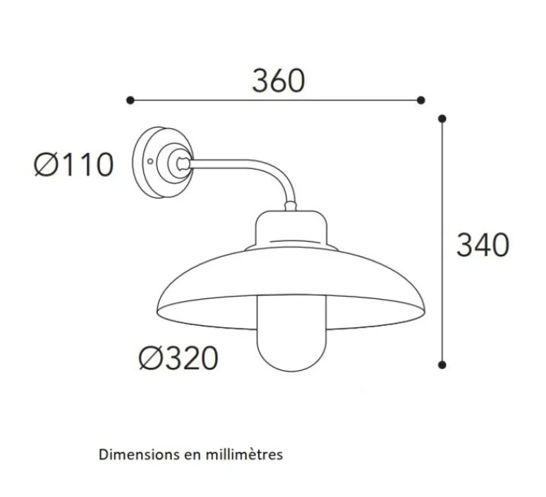 Applique*Moretti Luce Applique murale, Samoa 1335, , IP44, L36cm, H34cm - Cuivre laiton vieilli