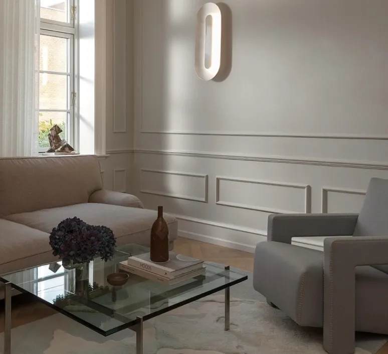 Applique*Nuura Applique murale, Sasi large, , LED, 3000K, 1996lm, L27,5cm, H65cm - argent