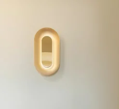 Applique murale, Sasi small, laiton, LED, 3000K, 962lm, L15,5cm, H29cm - Nuura