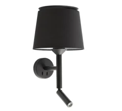 Applique*Faro Applique murale, Savoy, liseuse, , LED, 3000K, 160lm, L23cm, H50cm - noir