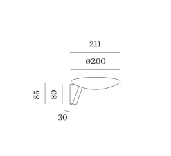 Applique murale, Scava, noir et or, LED, 2700K, 1100lm, L20cm, H8,5cm - Wever & Ducré