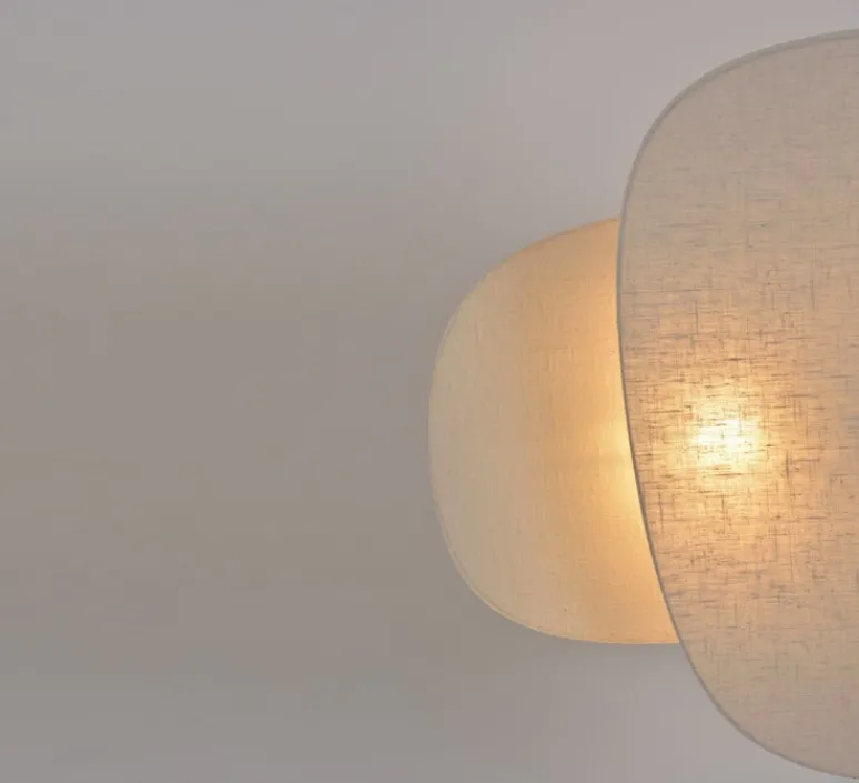 Applique*Market Set Applique murale, Screen 70's double,, L57cm, H76cm - lin bouleau