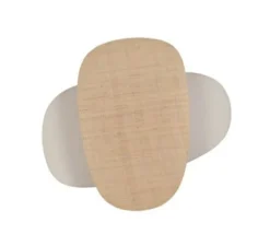 Applique murale, Screen 70's double,lin bouleau, raphia, L57cm, H76cm - Market Set