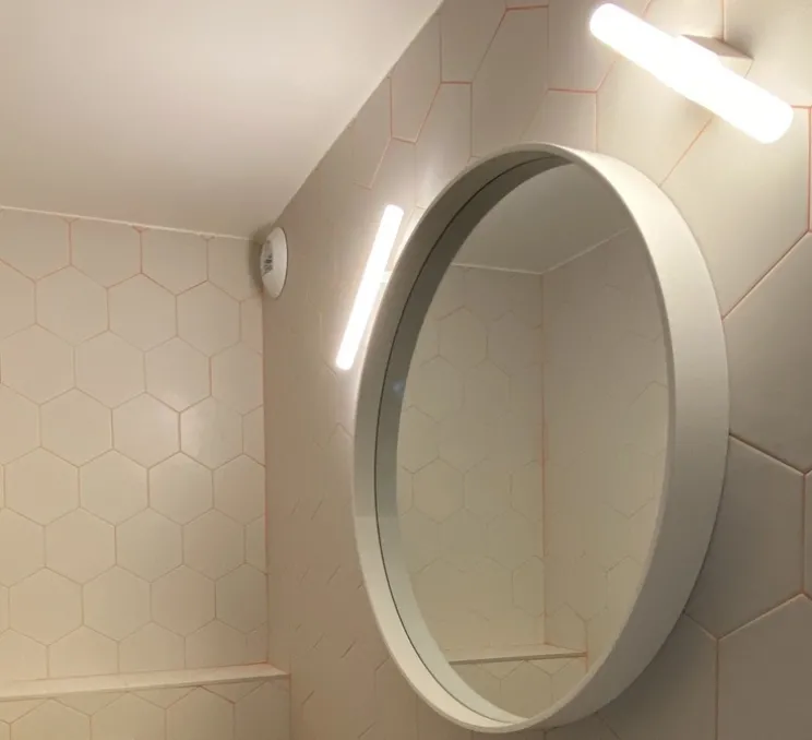 Applique murale S14d, Lampe tubulaire opale, blanc, LED, Ø7cm, H30cm - NEDGIS