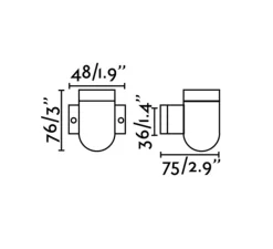 Applique*Faro Applique murale, Sera, , L4,8cm, H7,5cm - blanc