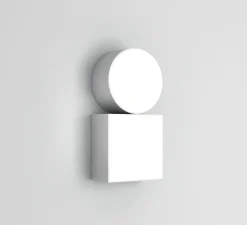 Applique*Atelier Areti Applique murale, Shapes 359 Circle and square, , LED, 2700K, lm, L23cm, H12cm - blanc, nickel