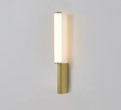 Applique*CVL Applique murale, Signal 445, satiné, LED, dim, 2700K, 480 lm, L4cm, H44,5cm - laiton