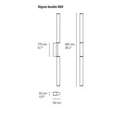 Applique murale, Signal double 920, graphite satiné, LED, dim, 2700K, 1340 lm, L4cm, H92cm - CVL
