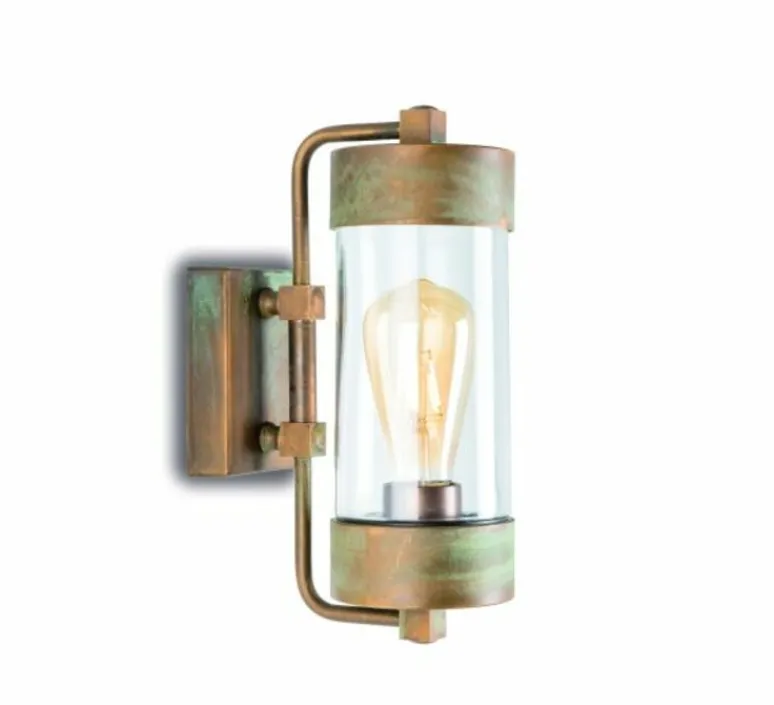 Applique*Moretti Luce Applique murale, Silindar 3389, , IP44, Ø10cm, H30cm - laiton