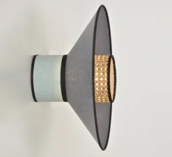 Applique*Market Set Applique murale, Singapour, cannage, , Ø40cm, H22cm - amande et anthracite