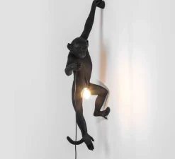 Enfants|Applique*Seletti Applique murale, Singe, Monkey Hanging, gauche, , H76,5cm, Outdoor- noir