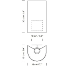 Applique*Santa & Cole Applique murale, Singular, , L18cm, H30cm - blanc